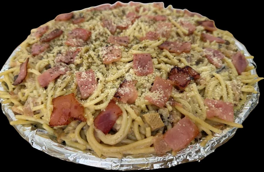 Creamy carbonara bilao